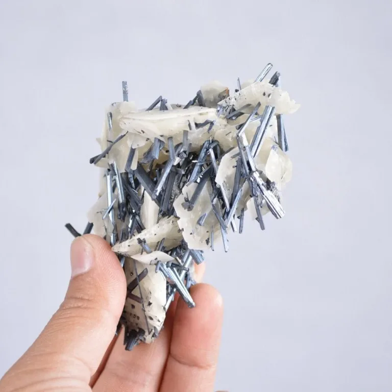 Stibnite With Calcite Crystals - Image 3