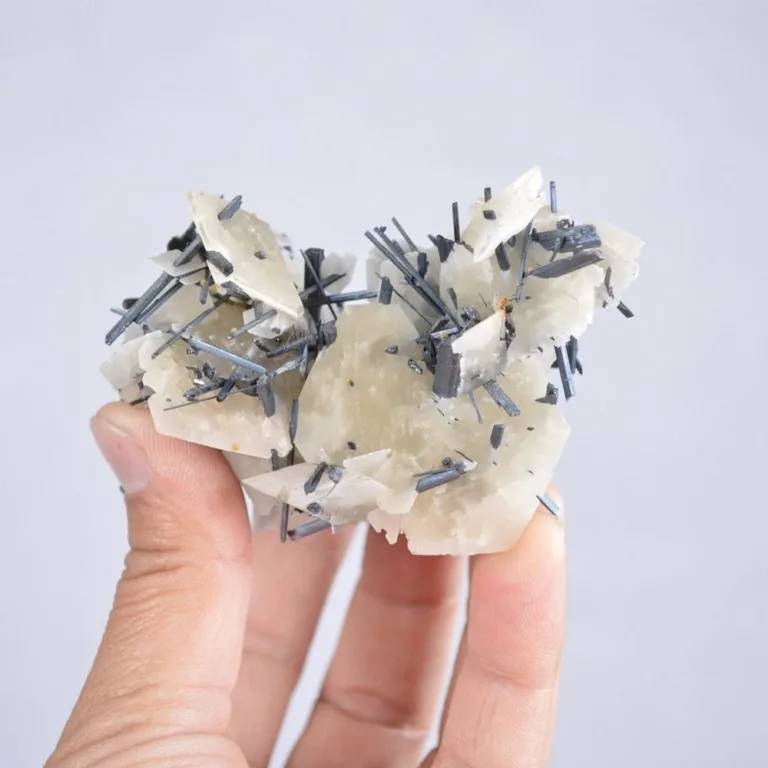 Stibnite With Calcite Crystals - Image 4