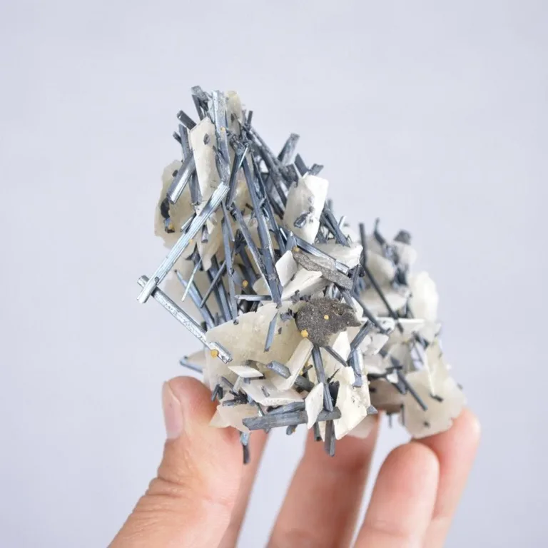 Stibnite With Calcite Crystals - Image 5