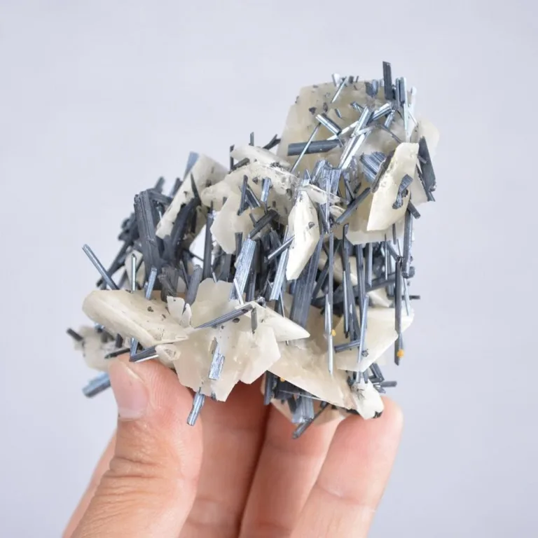 Stibnite With Calcite Crystals - Image 6