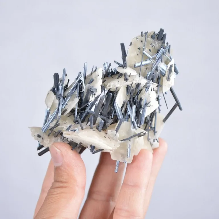 Stibnite With Calcite Crystals - Image 7