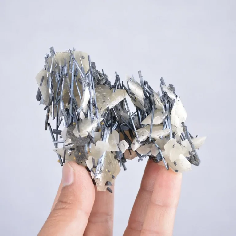 Stibnite With Calcite Crystals - Image 8