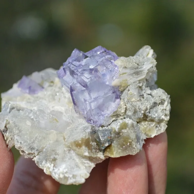Fluorite With Quartz, Arsenopyrite, Mica Crystals (Floater) - Image 8