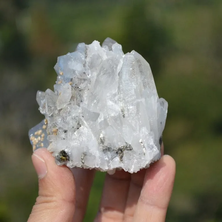 Fluorite With Quartz, Dolomite, Arsenopyrite Crystals - Image 6