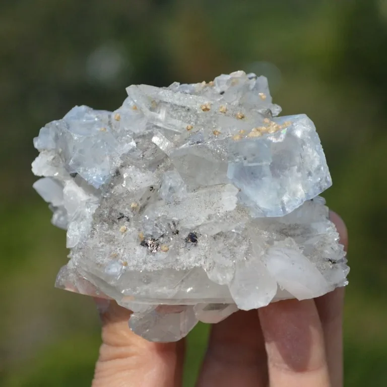 Fluorite With Quartz, Dolomite, Arsenopyrite Crystals - Image 10