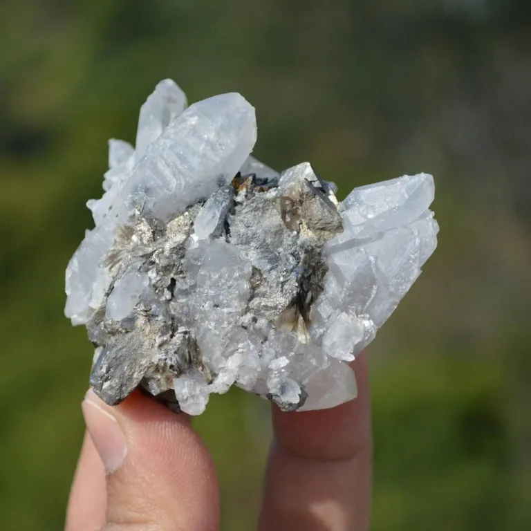 Quartz With Arsenopyrite, Bournonite, Mica Crystals (Floater) - Image 10