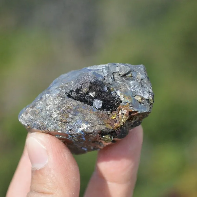 Ferberite Cross Arsenopyrite With Fluorite Crystals - Image 3