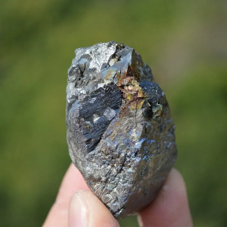 Ferberite Cross Arsenopyrite With Fluorite Crystals - Image 7