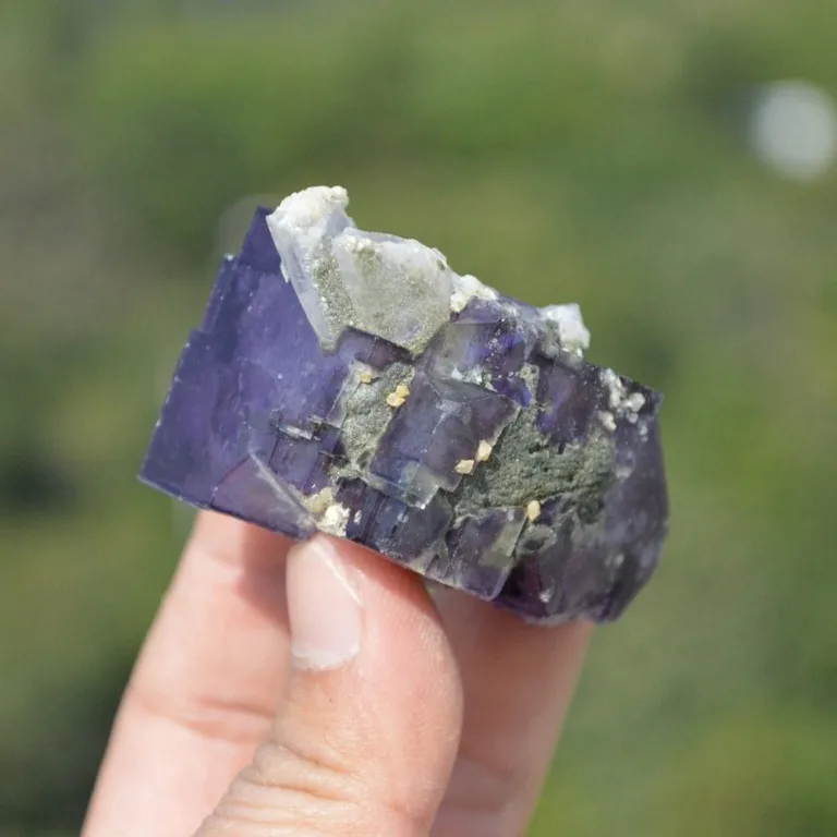 Fluorite With Quartz, Mica Crystals - Image 7