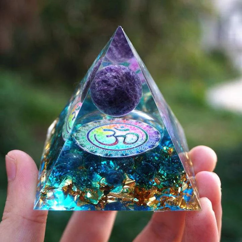 amethyst orgone pyramid - for stress relief