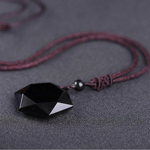 black obsidian protection necklace - spiritual gifts for women