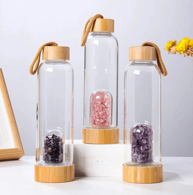 Crystal infusion water bottles