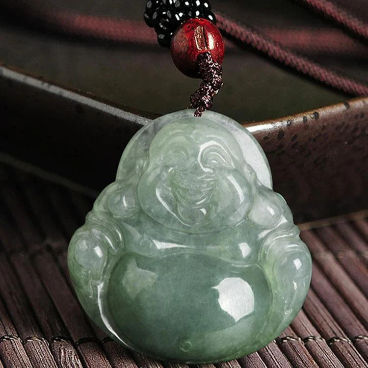 green jade buddha necklace