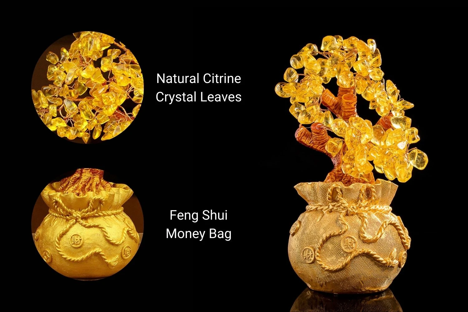 natural citrine money tree