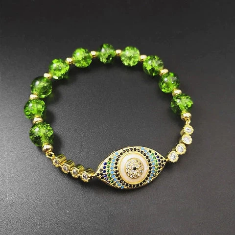 peridot bracelet - crystal bracelet